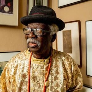 Bruce Onobrakpeya. One of our masters at African Master's art Cafe